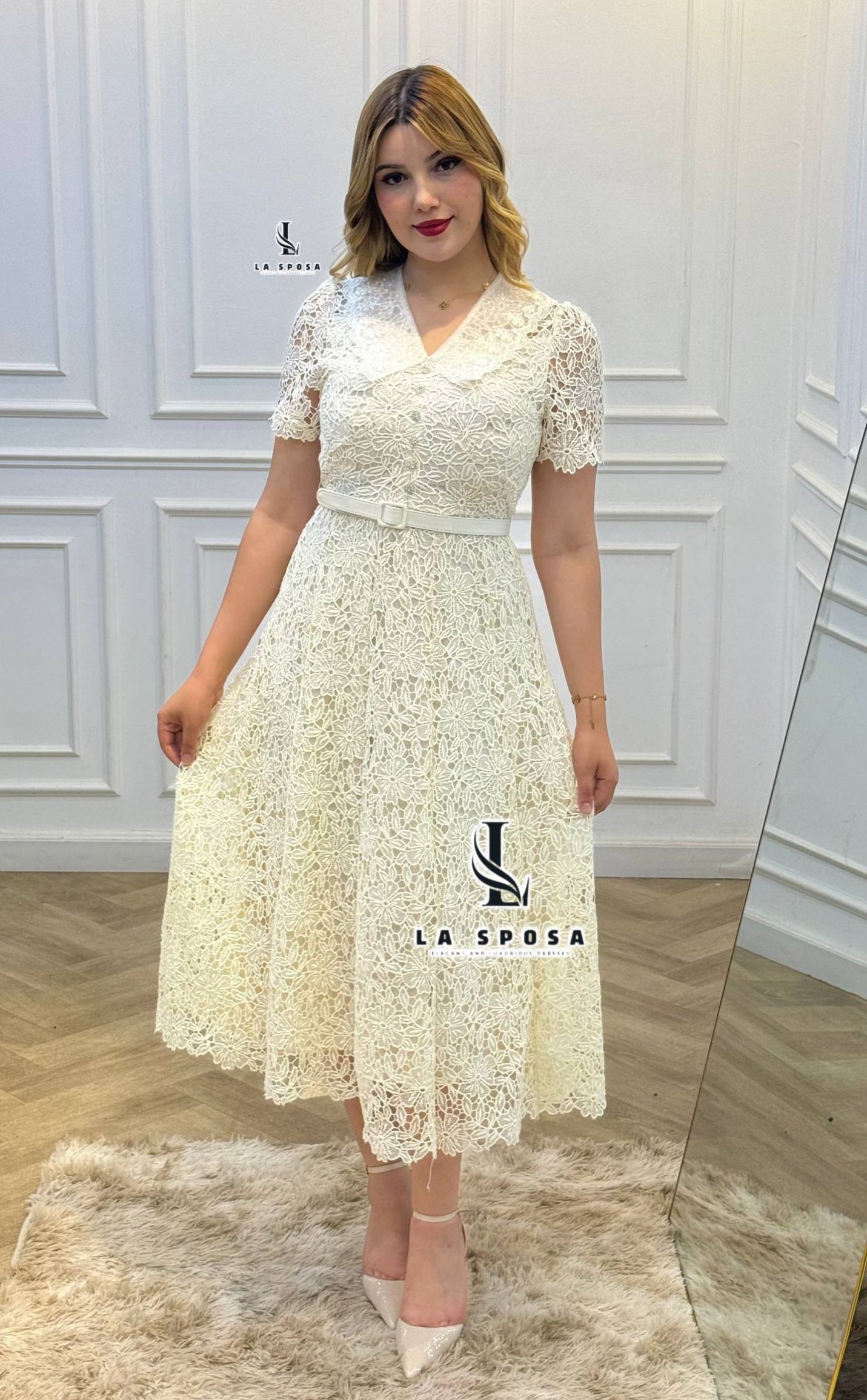 Robe rita blanc cassé