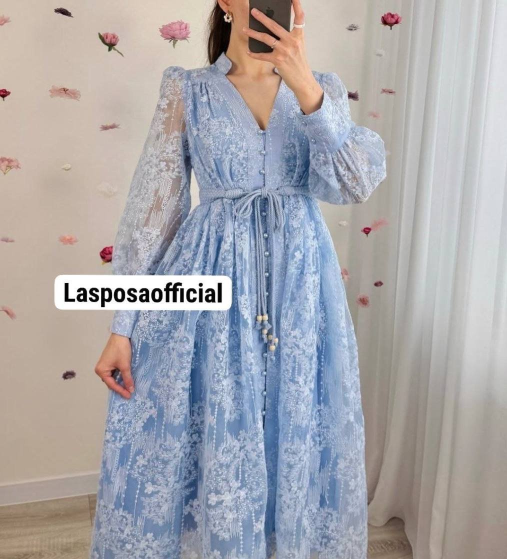 Robe Carolina bleu ciel