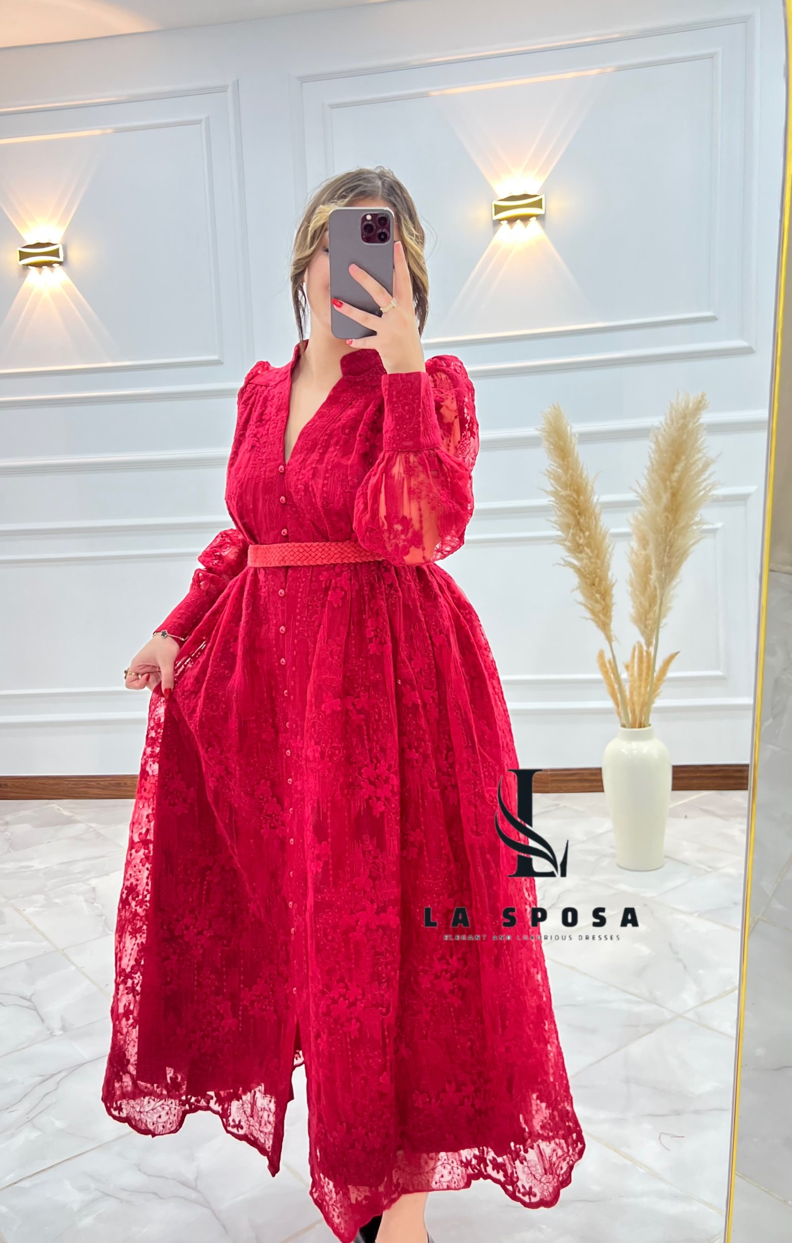 robe carolina rouge